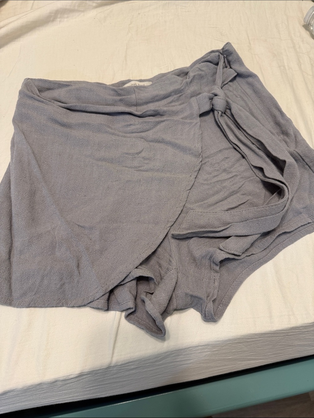 Love Tree Gray Wrap Skort with Side Knot